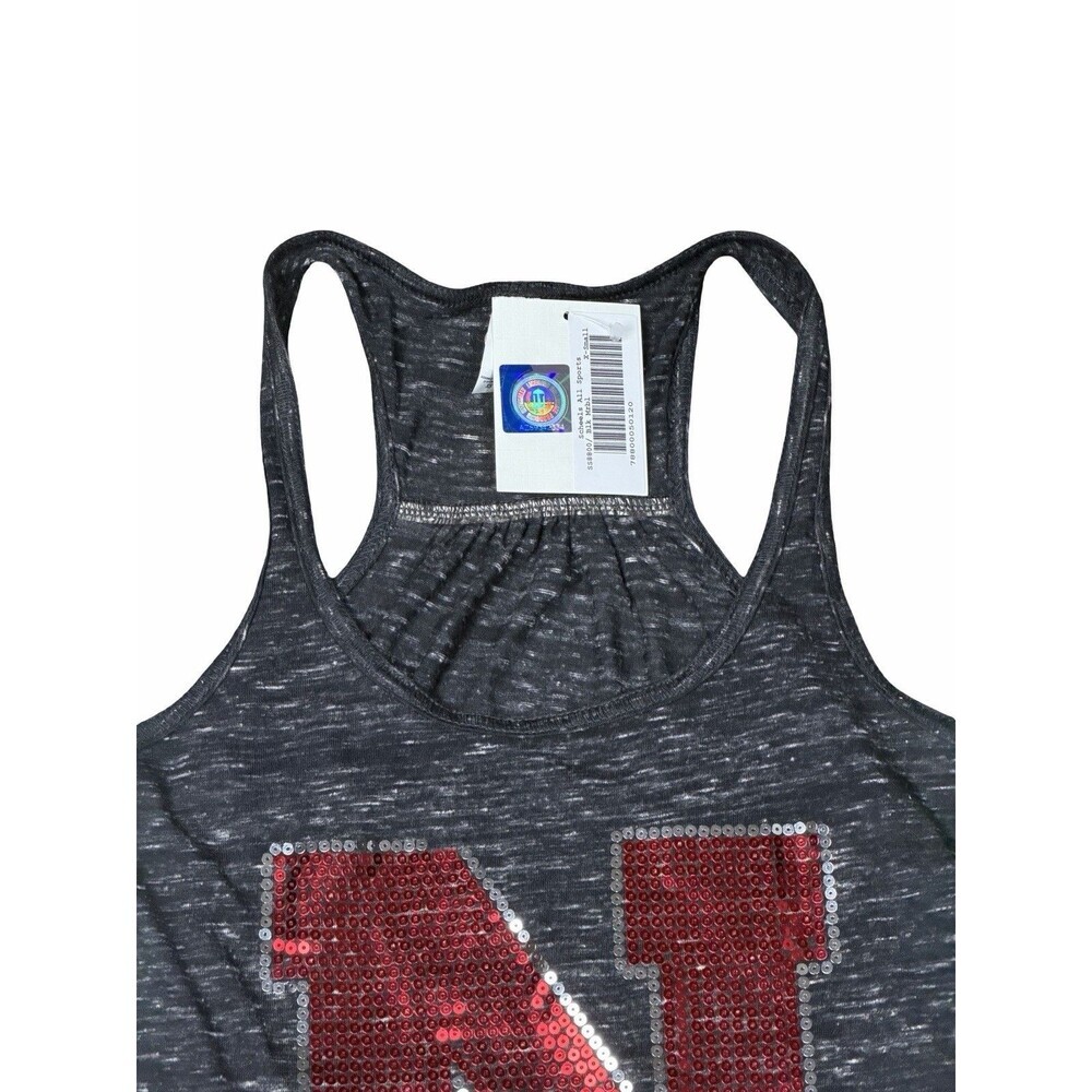 Bella Canvas Women’s Tank Top Black Size XS Nebraska Conrhuskers Black Marble - Picture 2 of 9